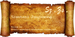 Szentesi Zsuzsanna névjegykártya